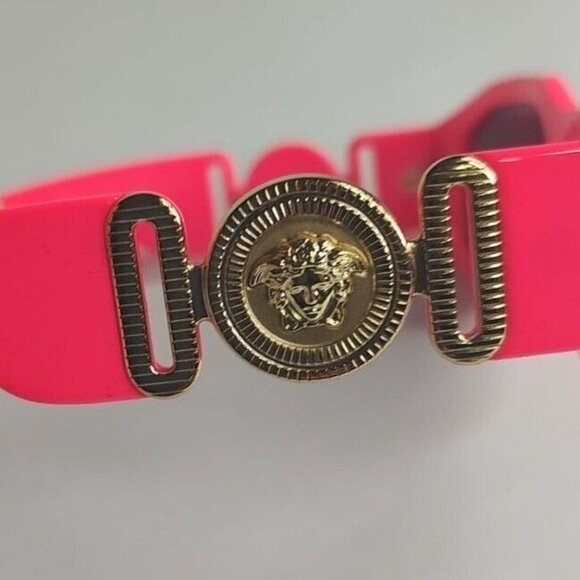 VERSACE Sunglasses VE4361 Pink Biggie Sunglasses Fuxia Fluo Medusa Rectangle - Picture 8 of 16